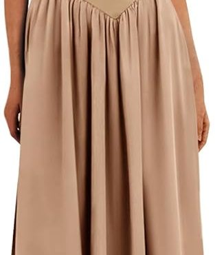 Rekucci Women's Slimming 3/4 Sleeve Fit-and-Flare Crossover Tummy Control Dress