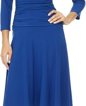 Wenrine Women's Mesh Long Sleeve Square Neck Dress High Waist A Line Ruffle Hem Flowy Casual Party Mini Dress