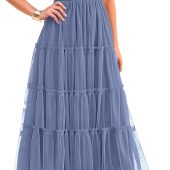 Fisoew Womens Floral Maxi Dresses Spaghetti Strap Casual Sleeveless Ruffle Flowy Tiered Dress