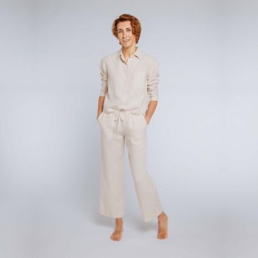 Long Sleeve Linen Pajama Set Sleepwear Linen Set Loungewear for Women Linen Two Piece Set Linen PJ Sets Bridal PJS Bridal Pyjamas