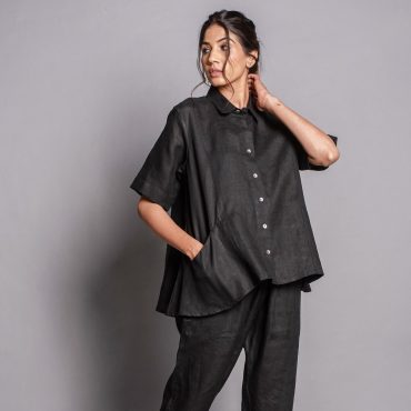 Linen two piece set, shirt dress, linen pants, linen top, linen trousers, linen blouse, button up shirt, linen clothing, linen  loungewear
