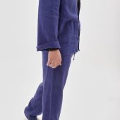 Oversized Men Linen Set - Elegant Flax Trousers and Shirt - Customizable Plus Size Lounge Wear