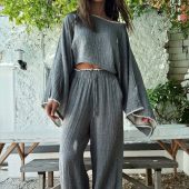 Anthracite Cotton Pants,Yoga Boho Pants,Hippie Trousers,Wide Leg Casual Pants,Elastic,Summer Fall Outfit,Harem Pants,Festival,Lounge Wear