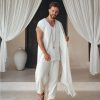 Boho Shirt Men With Knots Bohemian Hhandmade Mens